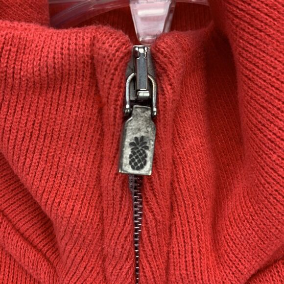 Tommy Bahama's Full Zip Jacket Sweater Womens Medium Red Zip Pockets Lightweight - Picture 6 of 12